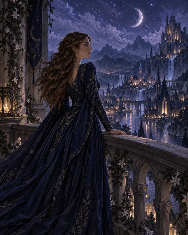 Illustration inspirée de Un palais de colère et de brume
