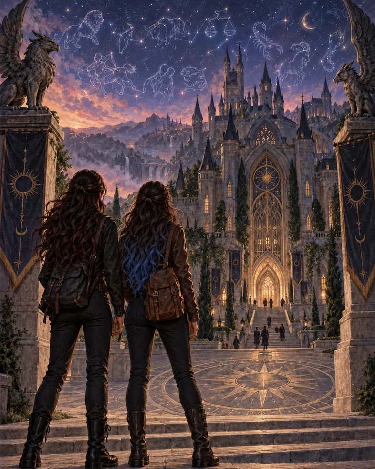 Illustration inspirée de Zodiac Academy : L'Éveil